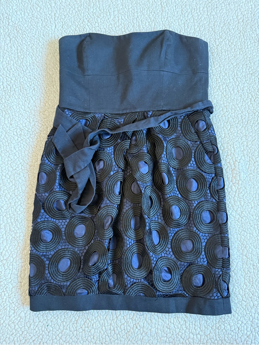 Cynthia Steffe Size 8 Strapless Embroidered Lace Cocktail Dress